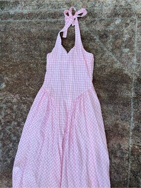 Gingham Halter Dress